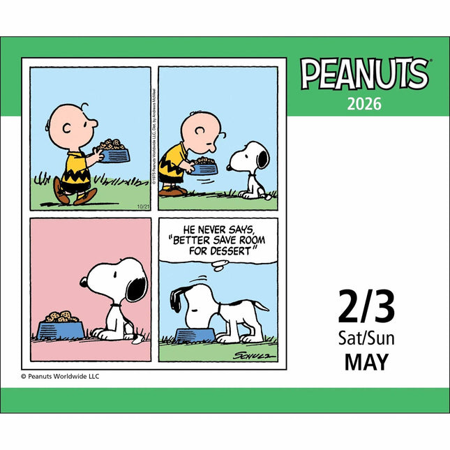 Andrews McMeel Snoopy Kalender 2026 Boxed