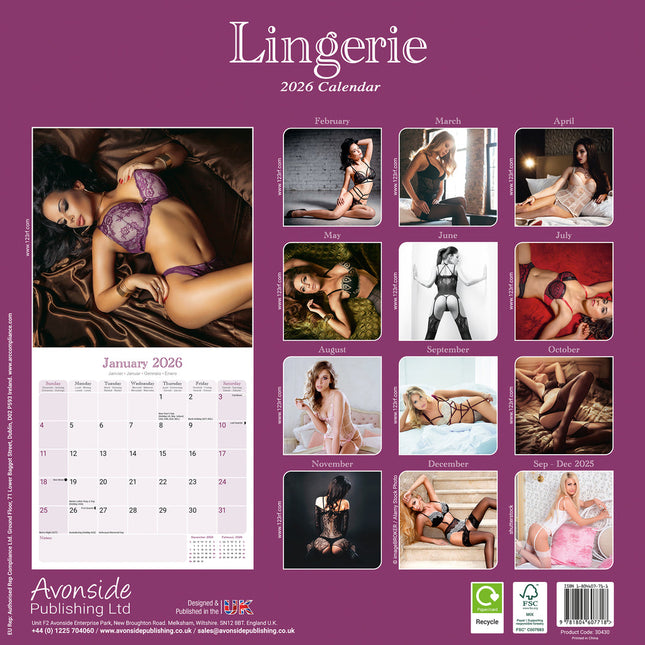 Avonside Lingerie Kalender 2026