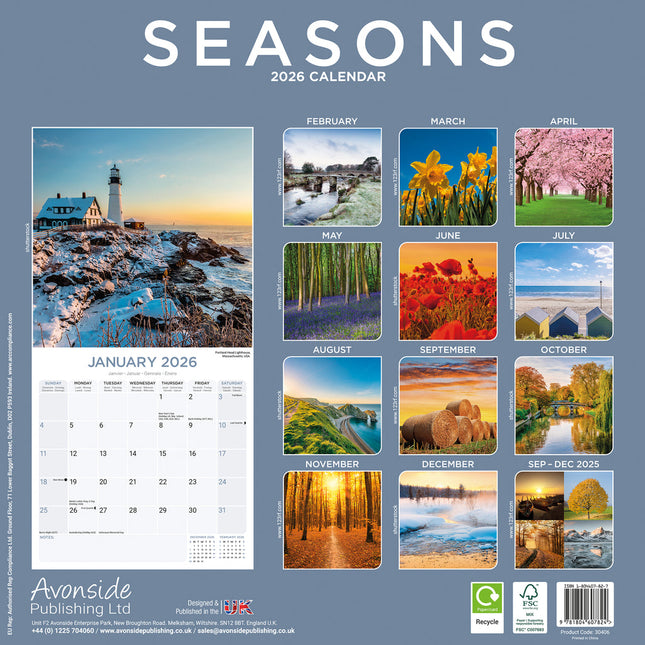 Avonside Seizoenen Kalender 2026