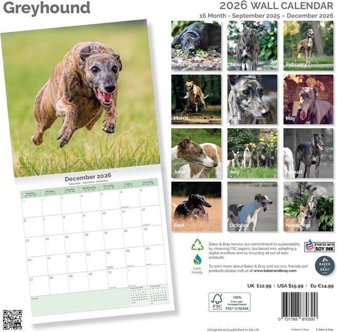 Baker & Bray Greyhound Kalender 2026