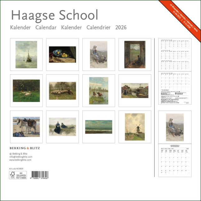 Bekking & Blitz Haagse School Kalender 2026