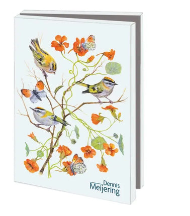 Bekking & Blitz Kaartenmapje 10 stuks met enveloppen – Birds & Flowers, Dennis Meijering