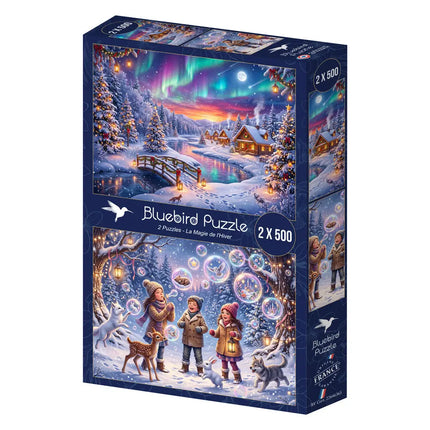bluebird 2 Puzzles - The Magic of Winter Puzzel 2 X 500 Stukjes