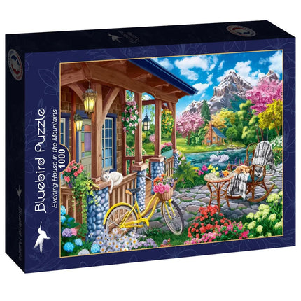 bluebird Evening House in the Mountains Puzzel 1000 Stukjes