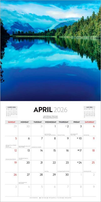 Browntrout Majestic New Zealand Kalender 2026