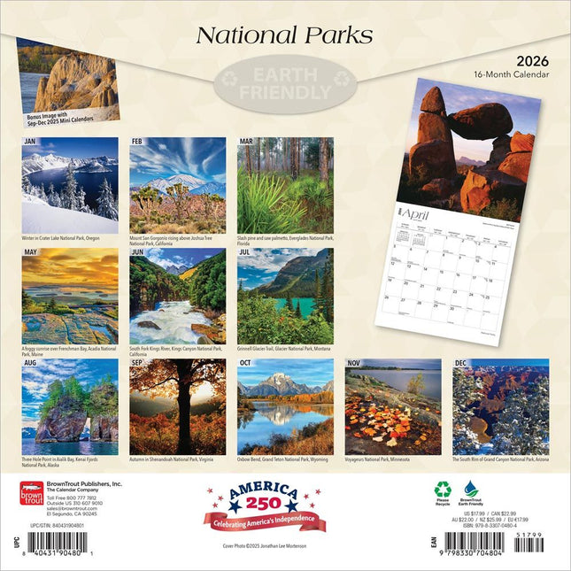 Browntrout National Parks Kalender 2026