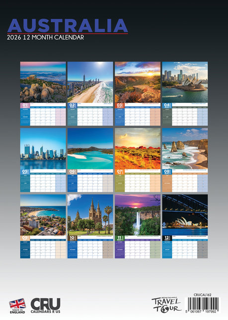 CalendarsRUs Australie A3 Kalender 2026
