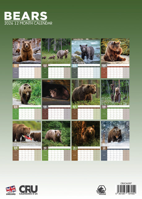 CalendarsRUs Beren A3 Kalender 2026