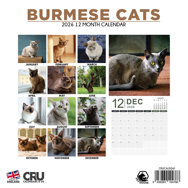 CalendarsRUs Burmees Kalender 2026