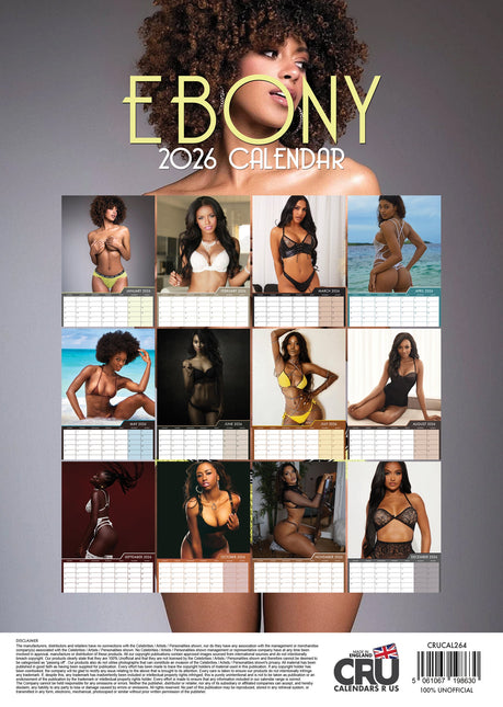 CalendarsRUs Ebony Vrouwen A3 Kalender 2026