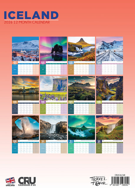CalendarsRUs IJsland A3 Kalender 2026