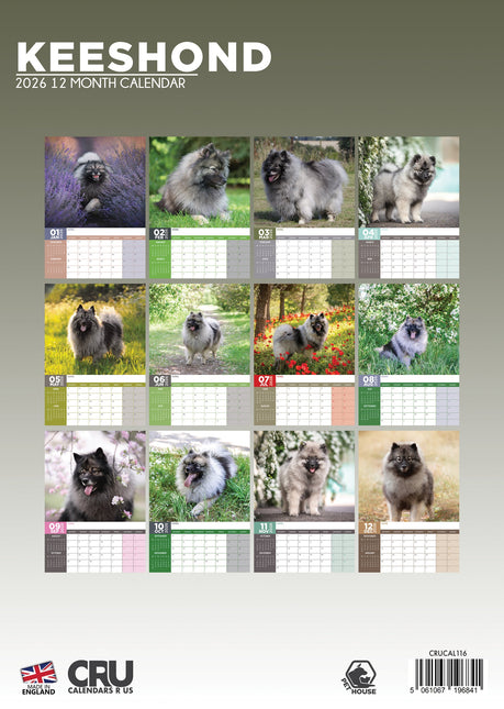 CalendarsRUs Keeshond A3 Kalender 2026