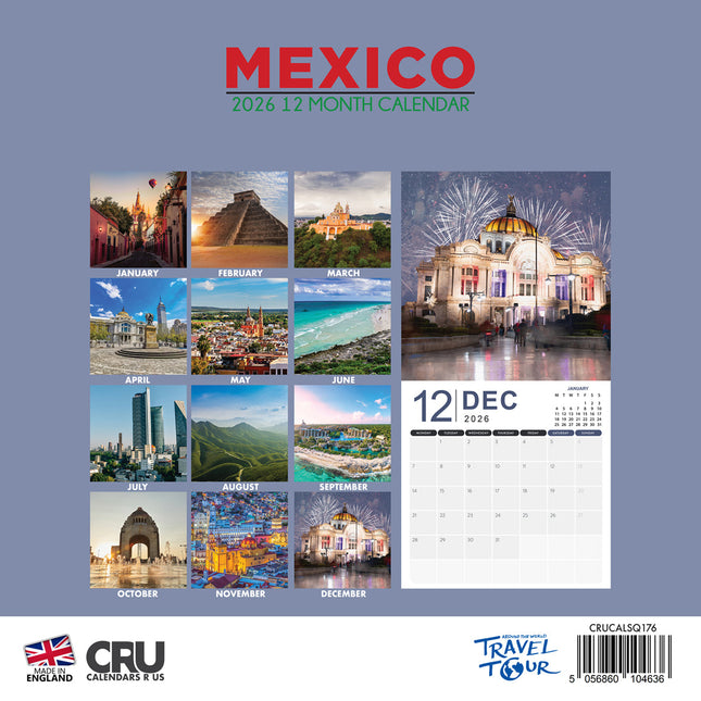 CalendarsRUs Mexico Kalender 2026