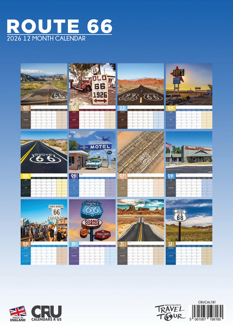 CalendarsRUs Route 66 A3 Kalender 2026