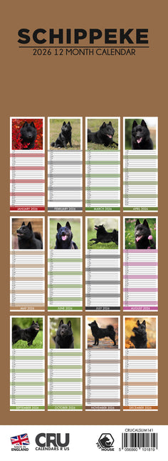 CalendarsRUs Schipperke Slimline Kalender 2026