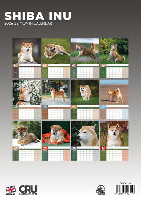 CalendarsRUs Shiba Inu A3 Kalender 2026