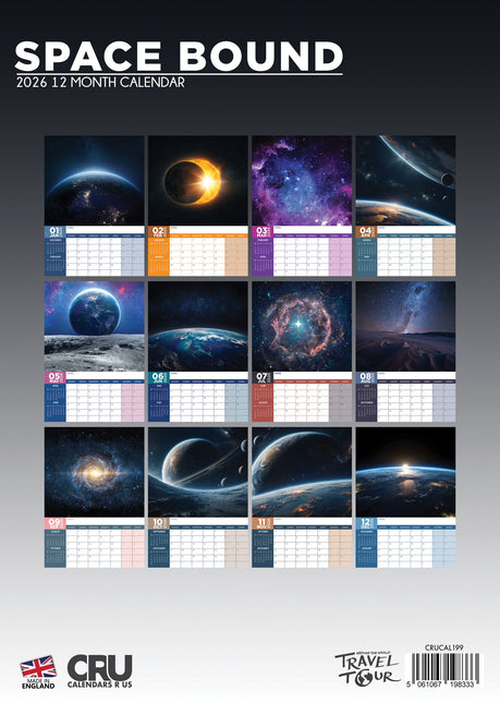 CalendarsRUs Space Bound A3 Kalender 2026