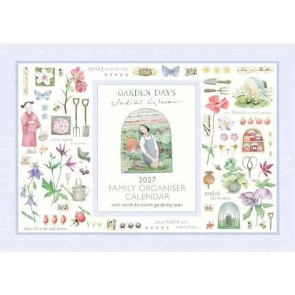 CarouselCalendars Judith Glover, Tuindagen A4 Familie Organiser 2027