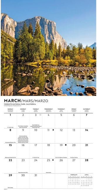 CarouselCalendars National Parks Mini Kalender 2026