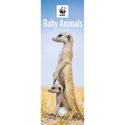 CarouselCalendars WWF Baby Animals Slimline Kalender 2027
