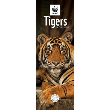 CarouselCalendars WWF Tijger Kalender 2027 Slimline