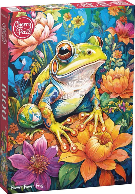 CherryPazzi Flower Power Frog Puzzel 1000 Stukjes