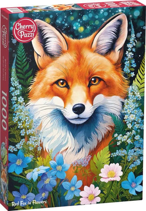 CherryPazzi Red Fox in Flowers Puzzel 1000 Stukjes