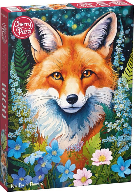 CherryPazzi Red Fox in Flowers Puzzel 1000 Stukjes