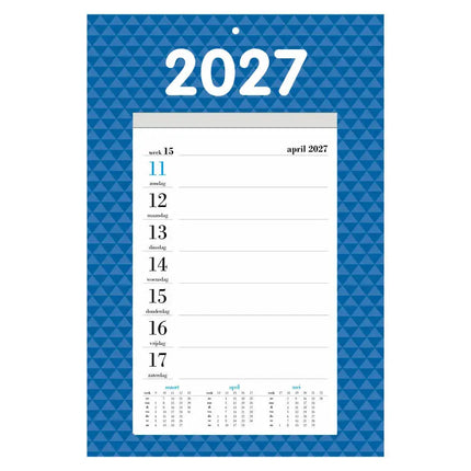 Comello Weeknotitiekalender 2027 op schild