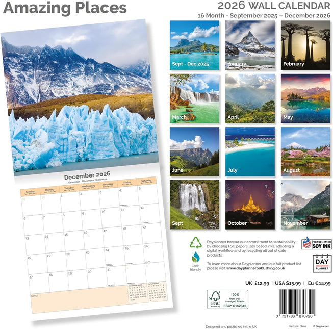 Dayplanner Amazing Places Kalender 2026