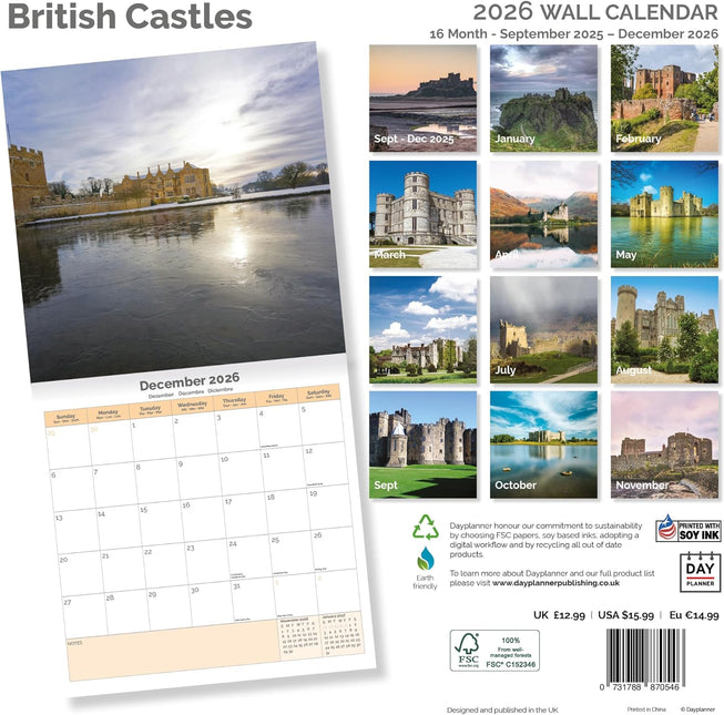 Dayplanner Britse Kastelen Kalender 2026