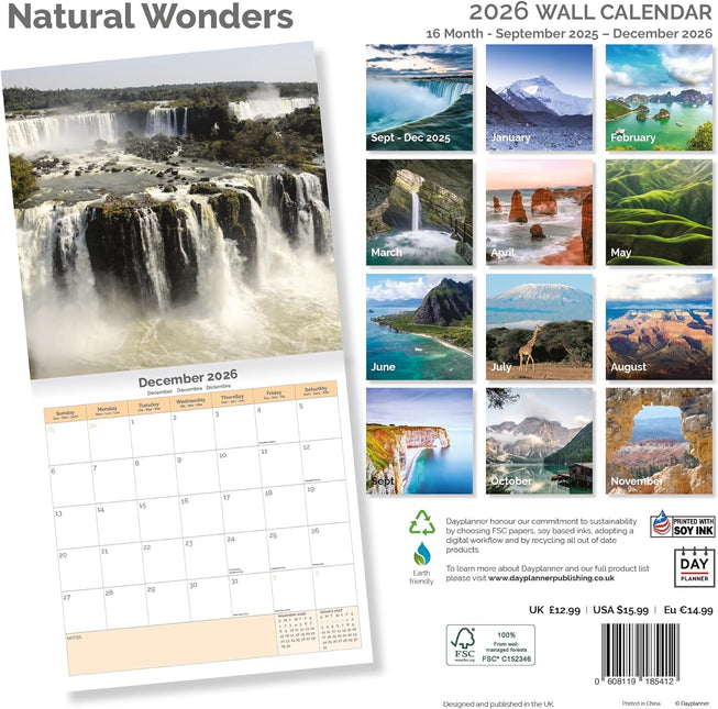 Dayplanner Natuur Wonderen Kalender 2026