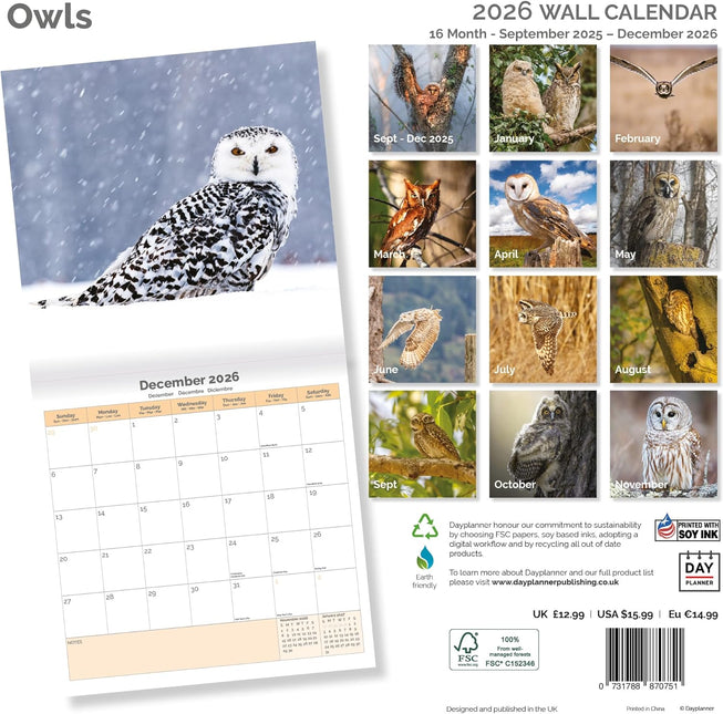 Dayplanner Uilen Kalender 2026