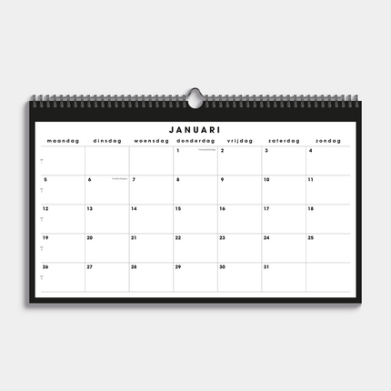 De Hobbit A3 Maandkalender 2026 Zwart