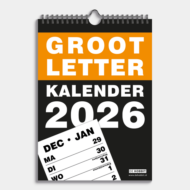 De Hobbit A4 Grootletter Kalender 2026