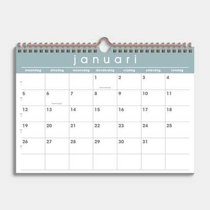 De Hobbit A4 Maandkalender 2026 Mint