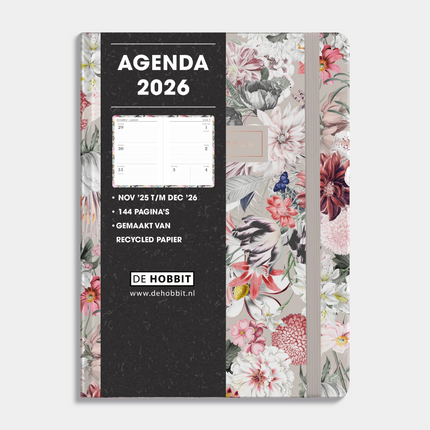 De Hobbit A5 Agenda 2026 Bloemen