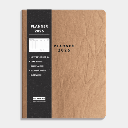 De Hobbit A5 Flex Planner 2026 Bruin