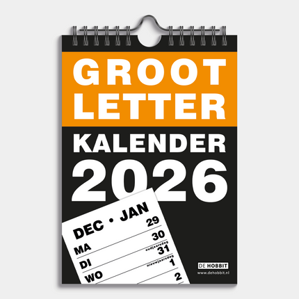 De Hobbit A5 Grootletter Kalender 2026