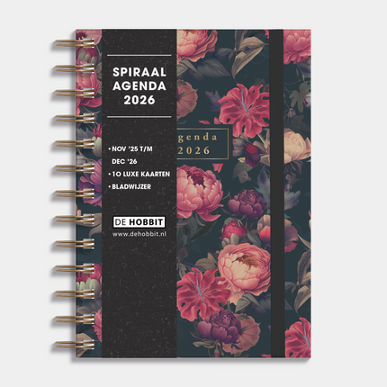 De Hobbit A5 Spiraal Agenda Roos Klassiek 2026