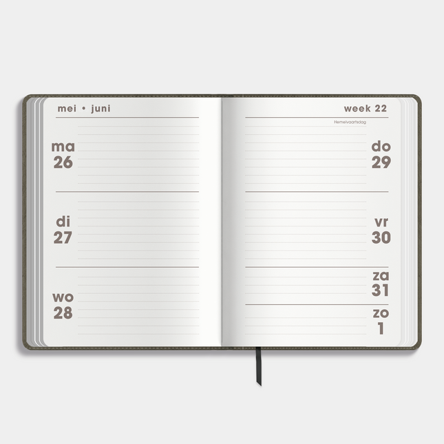 De Hobbit A6 Agenda 2025 - 2026 Washed Kraft Groen