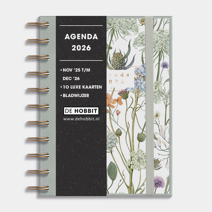 De Hobbit A6 Spiraal Agenda Weidebloemen 2026