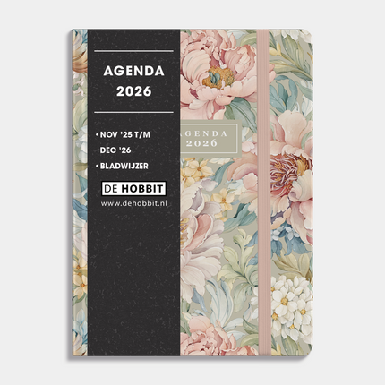 De Hobbit Soft Pocket Agenda 2026 Vintage Bloemen