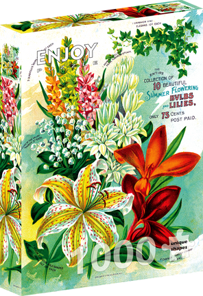 Enjoy Vintage Flower Catalog Art Puzzel 1000 Stukjes