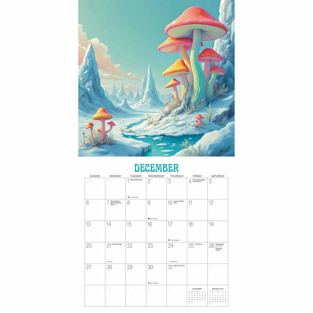 Gladstone Media Fantasie Paddenstoelen Kalender 2026
