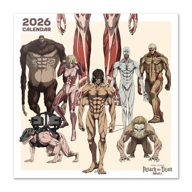 Grupo Attack on Titan Kalender 2026
