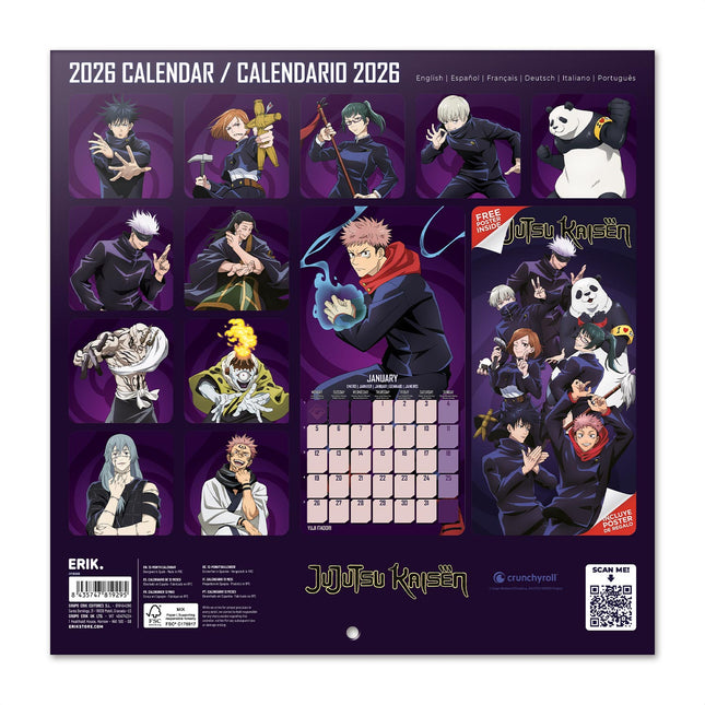 Grupo Jujutsu Kaisen Kalender 2026