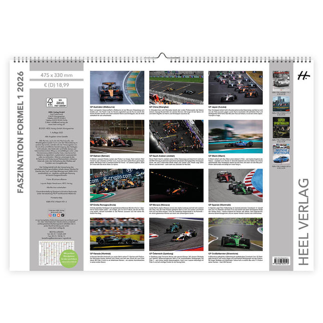 HEEL Formule 1 kalender 2026 (Duits)