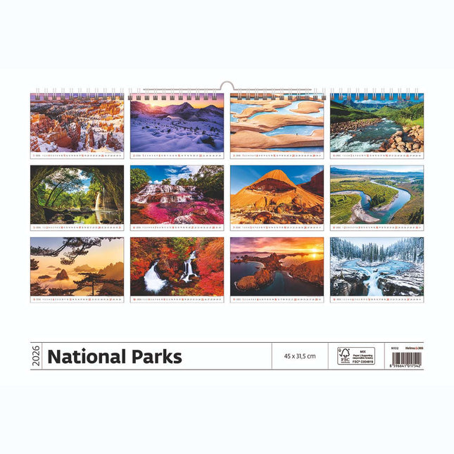 Helma Nationale Parken Kalender 2026