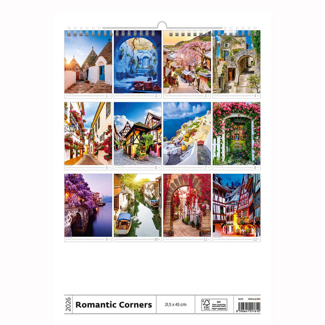 Helma Romantische Plekjes Kalender 2026